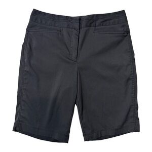 {Tail} Black Mid Rise 10" Inseam Bermuda Length Classic Golf Shorts